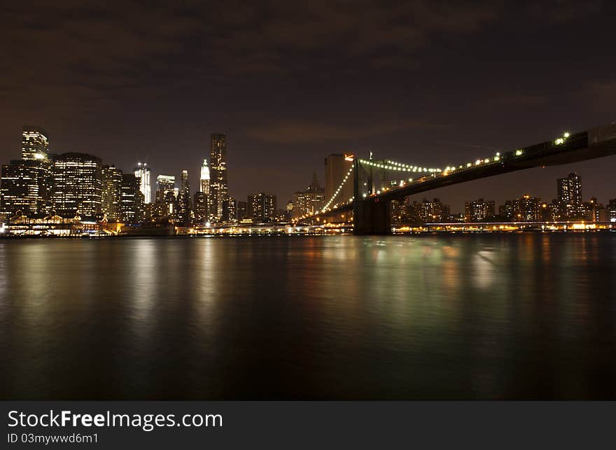 Brooklyn bridge by night