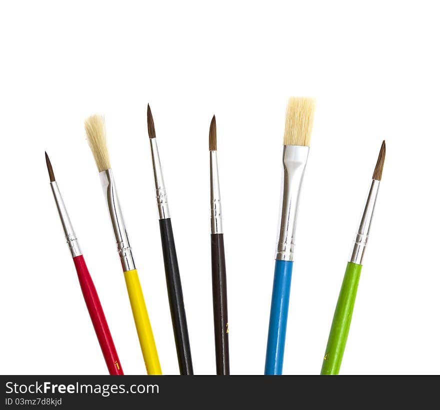 Set of brushes for painting