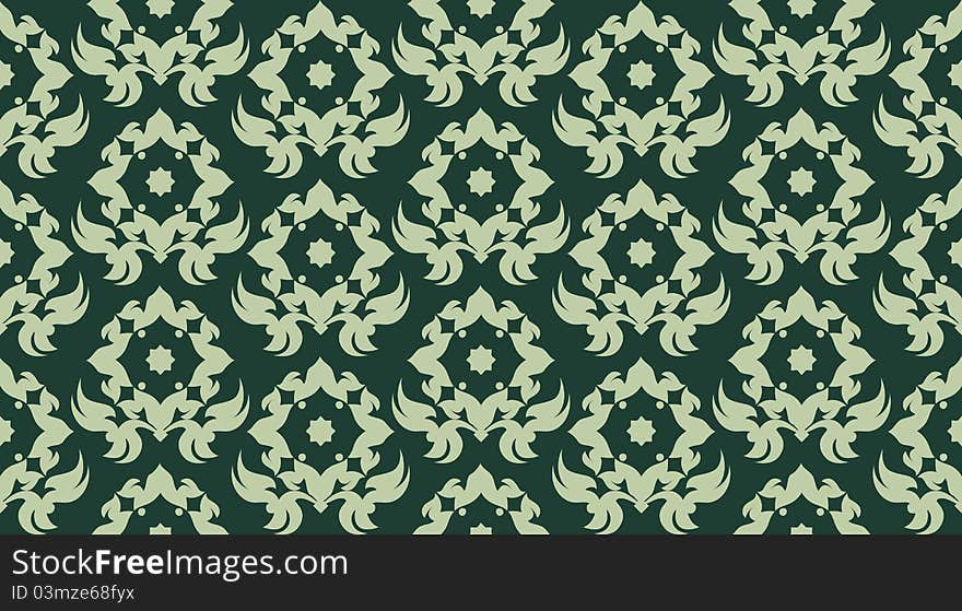 Seamless Damask Background