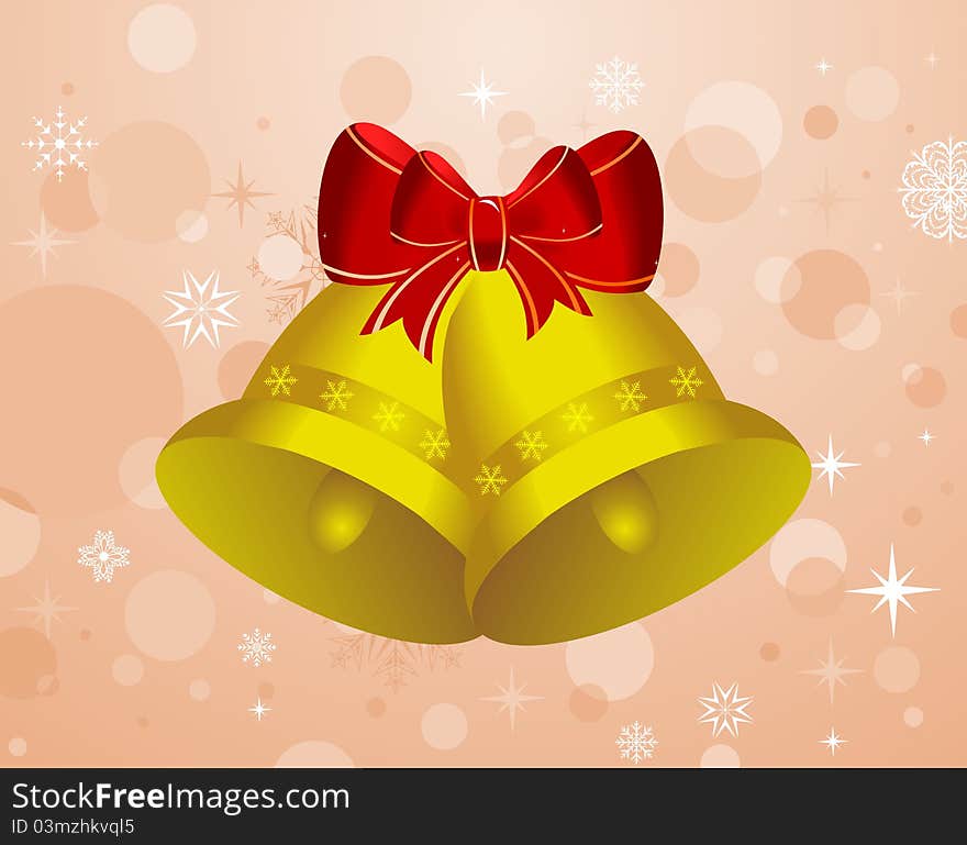 Christmas Background With Set Bells