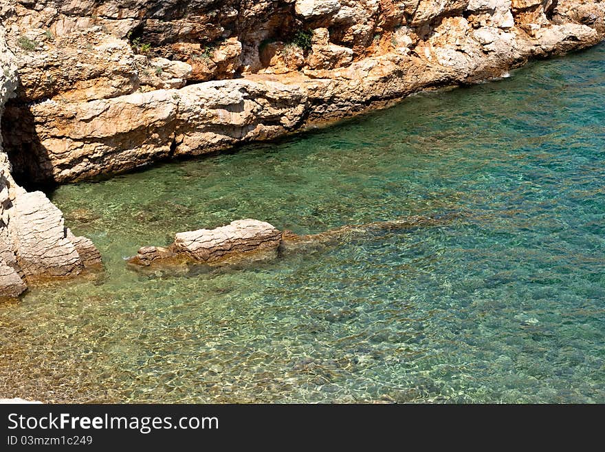 Beautiful sea in islan of Krk in Croatia. Beautiful sea in islan of Krk in Croatia