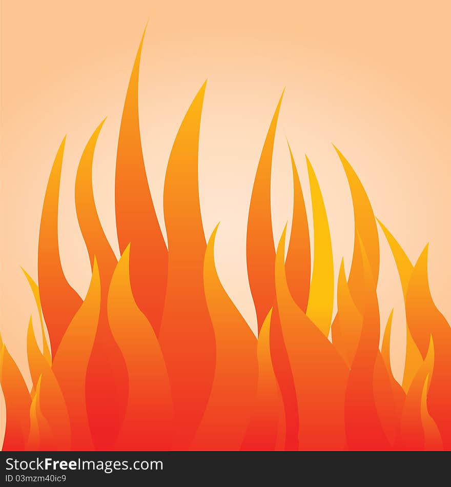 Illustration of a burning flame