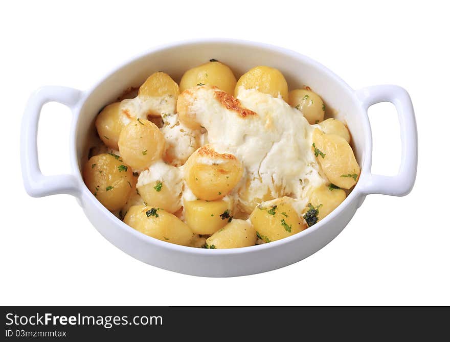 Potatoes and cream