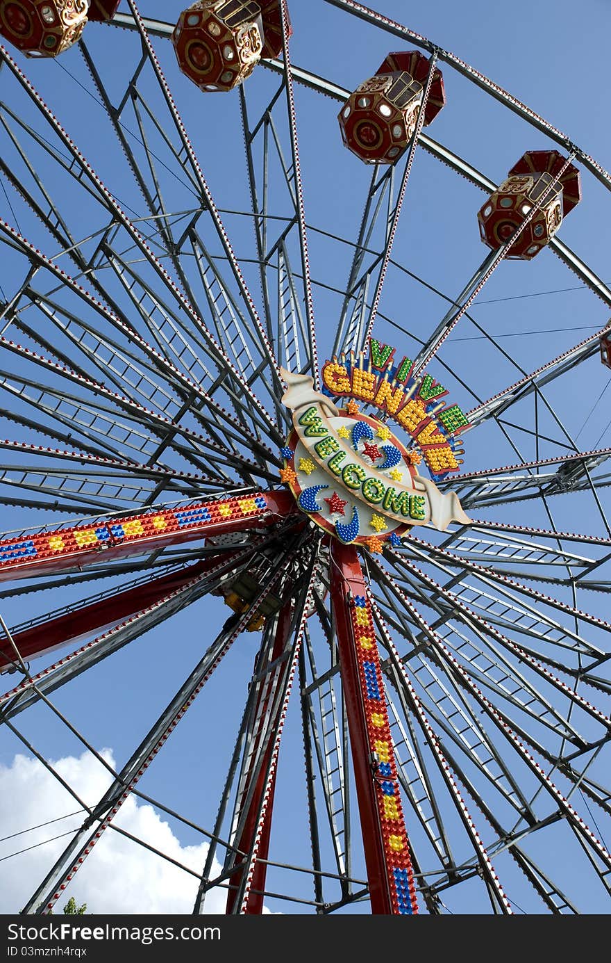 Ferris wheel in geneva festival. Ferris wheel in geneva festival