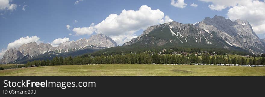 A view over the dolomites italy. A view over the dolomites italy