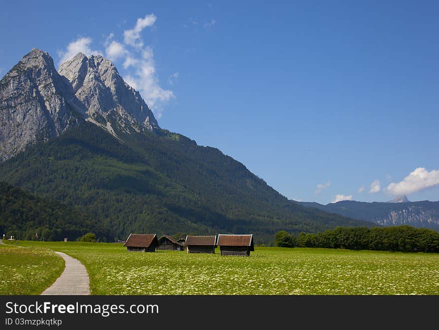 A view over the zugspitze. A view over the zugspitze