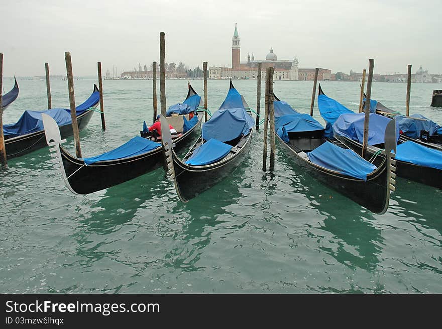 Venice morning gondloa