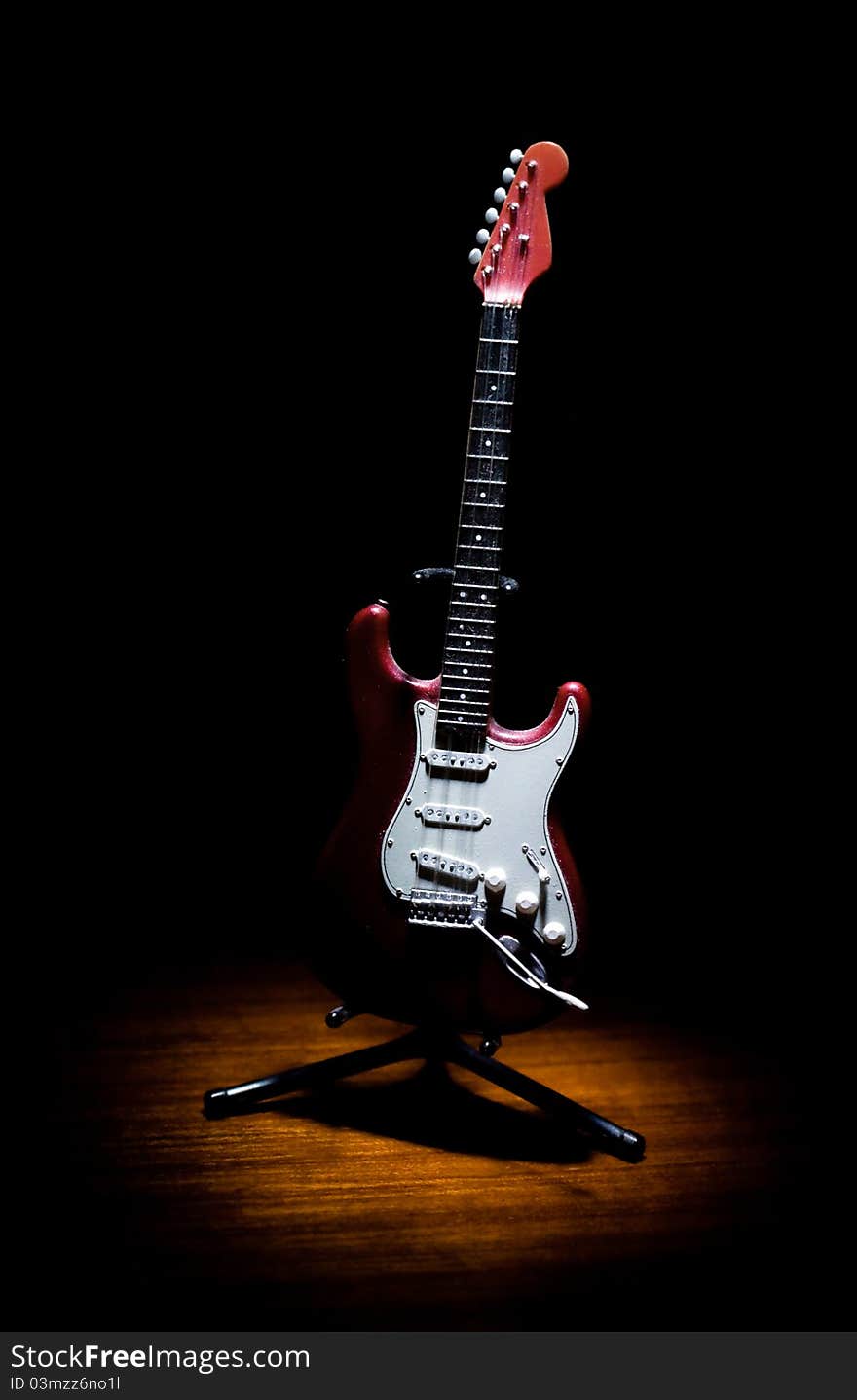 Old red guitar model