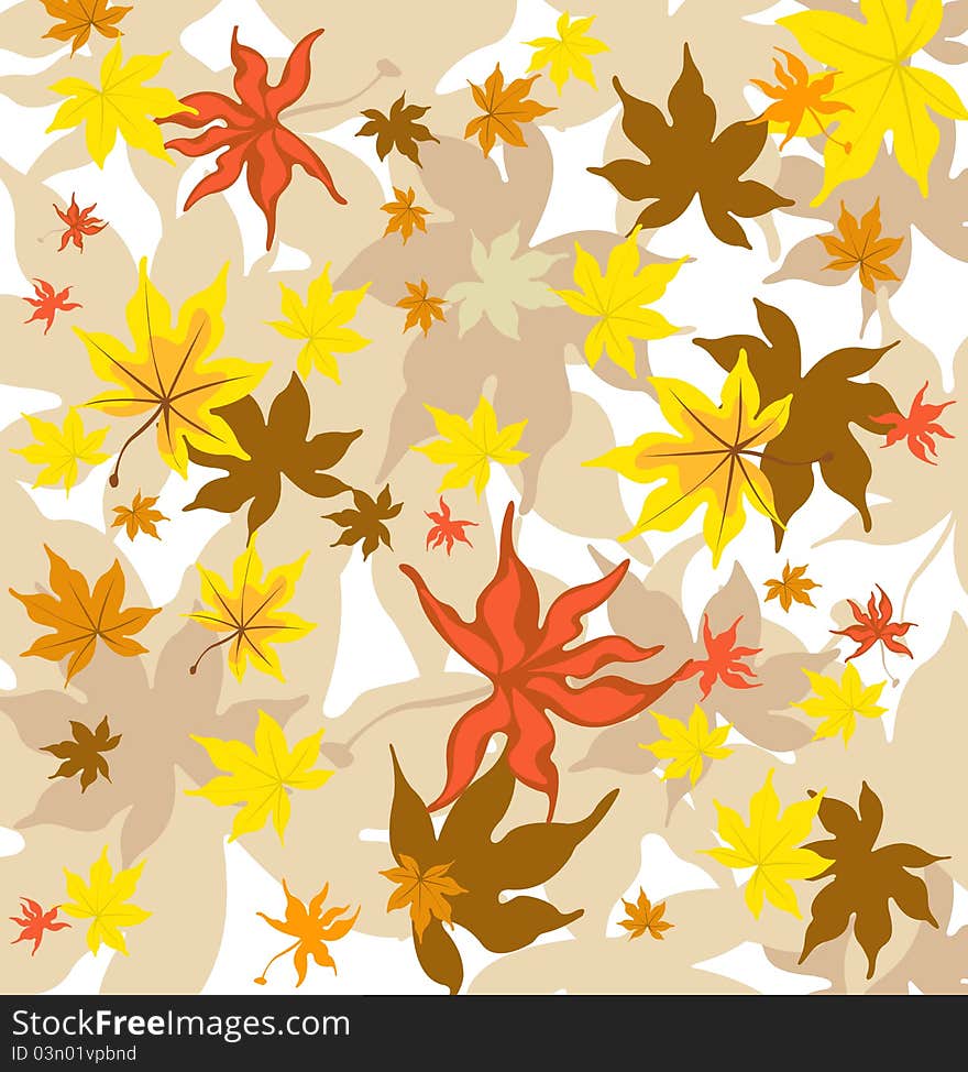 Background whith autumn leaves motive. Background whith autumn leaves motive