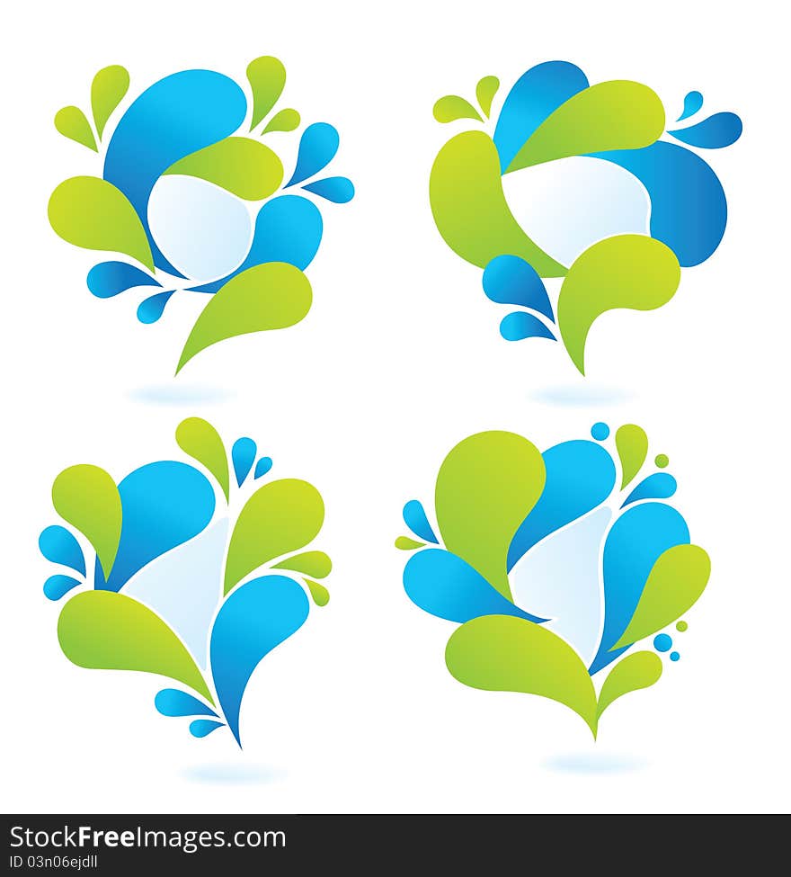 Floral speech bubbles