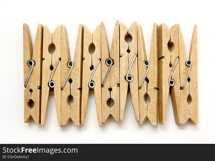 Wooden pegs