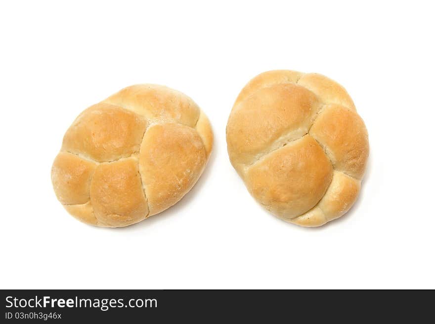 Bread on a white background