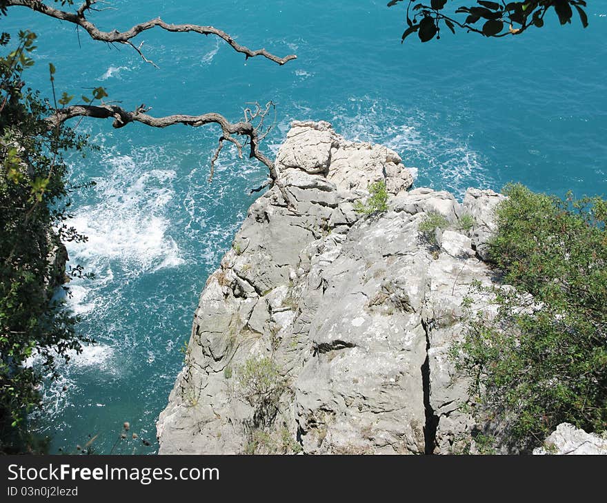 Sea view from high mountains