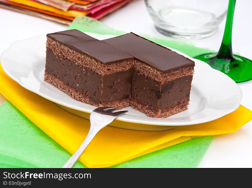 Chocolate cake with rum