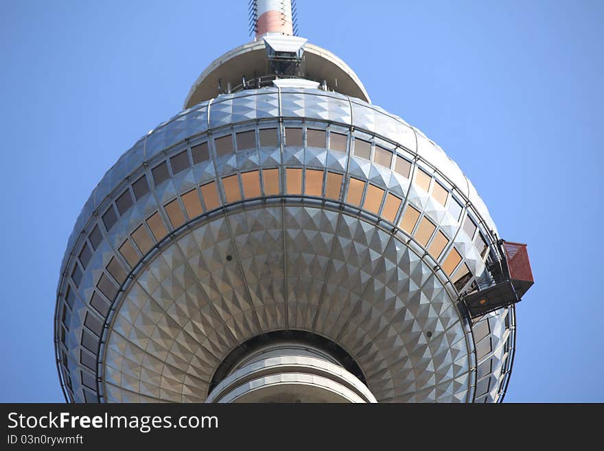 Berlin's TV tower on Alexanderplatz in Berlin in Germany