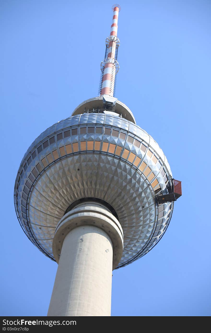 Berlin's TV tower on Alexanderplatz in Berlin in Germany