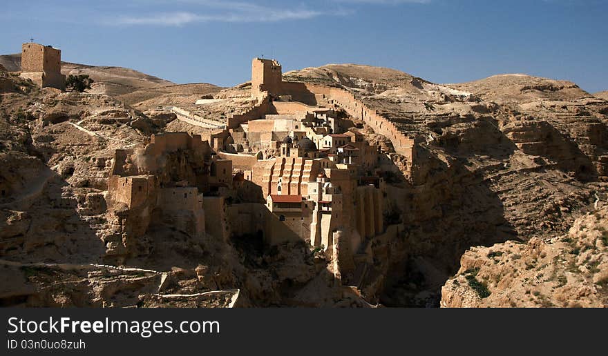 Marsaba orthodox monastery in judean desert - israel tourism. Marsaba orthodox monastery in judean desert - israel tourism