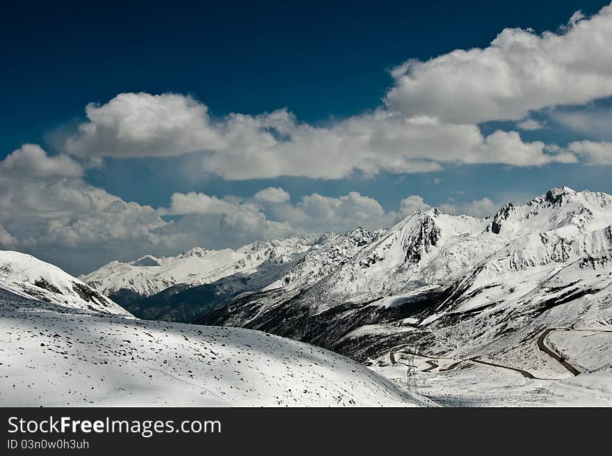 Snow mountains, china