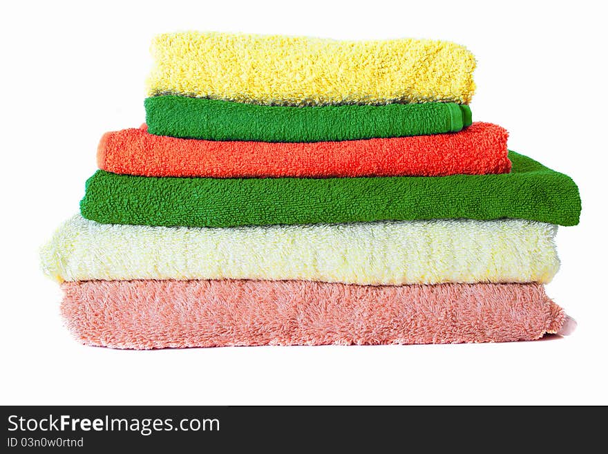 Terry Towels on white background