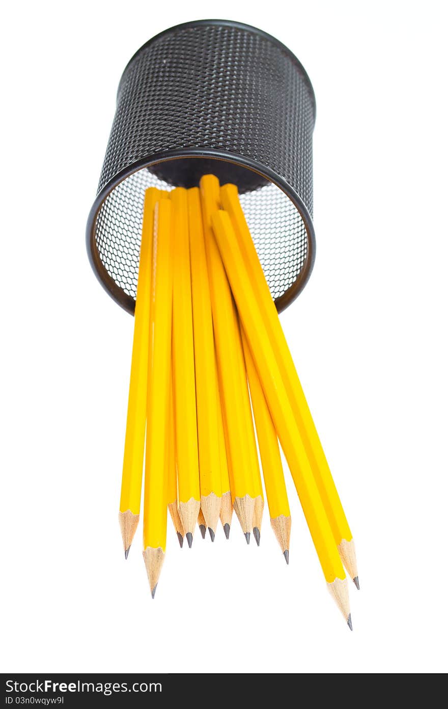 Close-up of  pencils in Pencil box