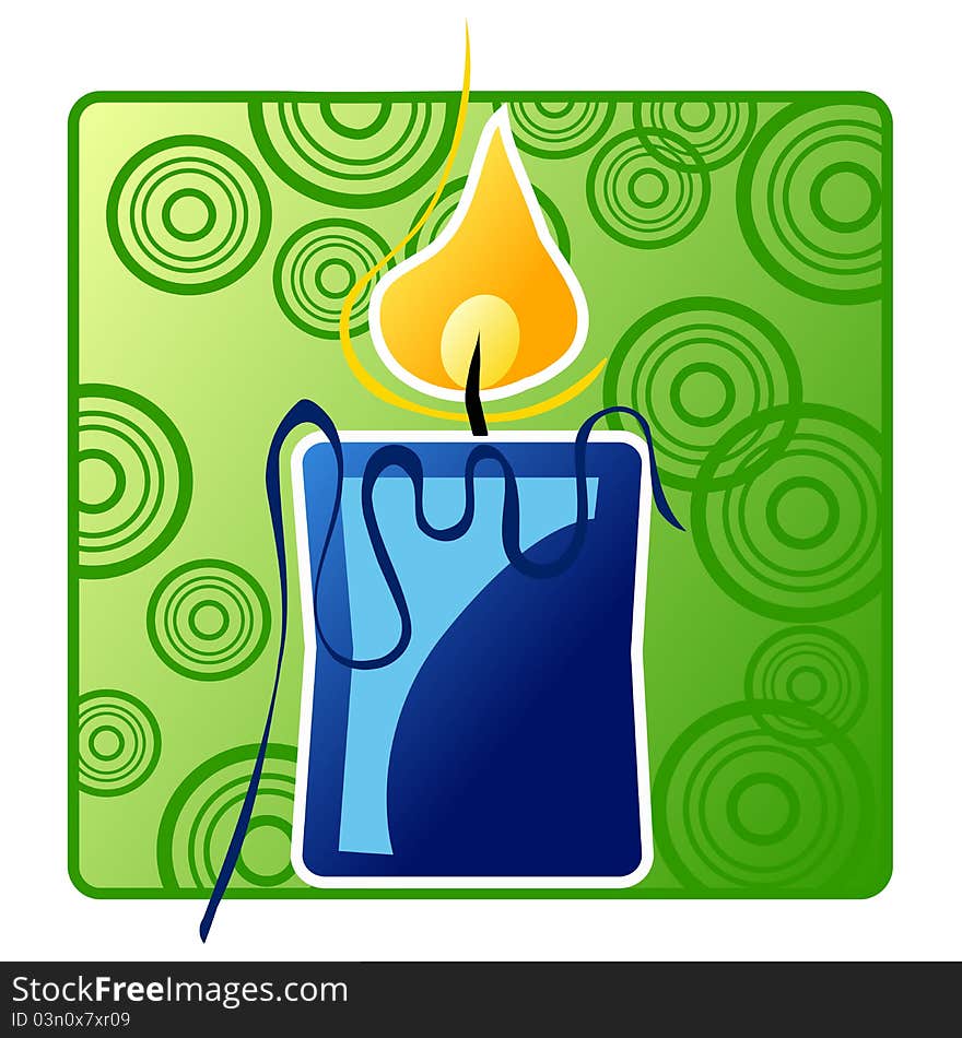 Illustration of a christmas candle