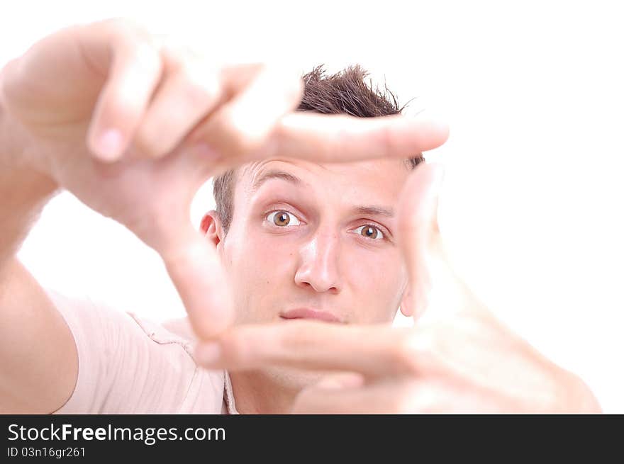 Portrait of a young man isolated