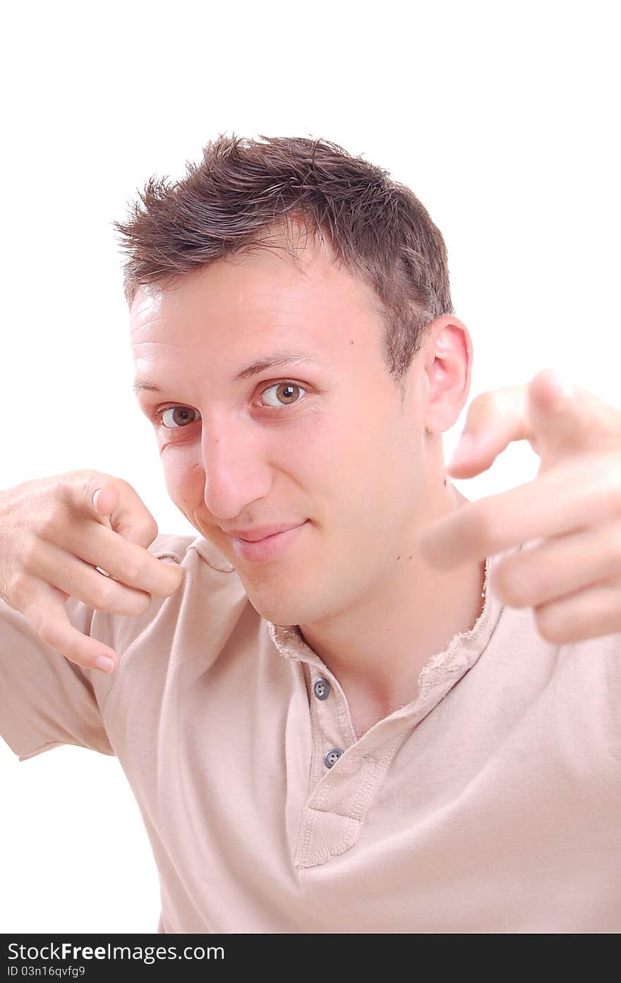 Portrait of a young man isolated