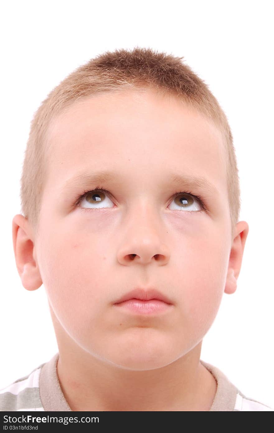 Portrait of a boy isolated on white