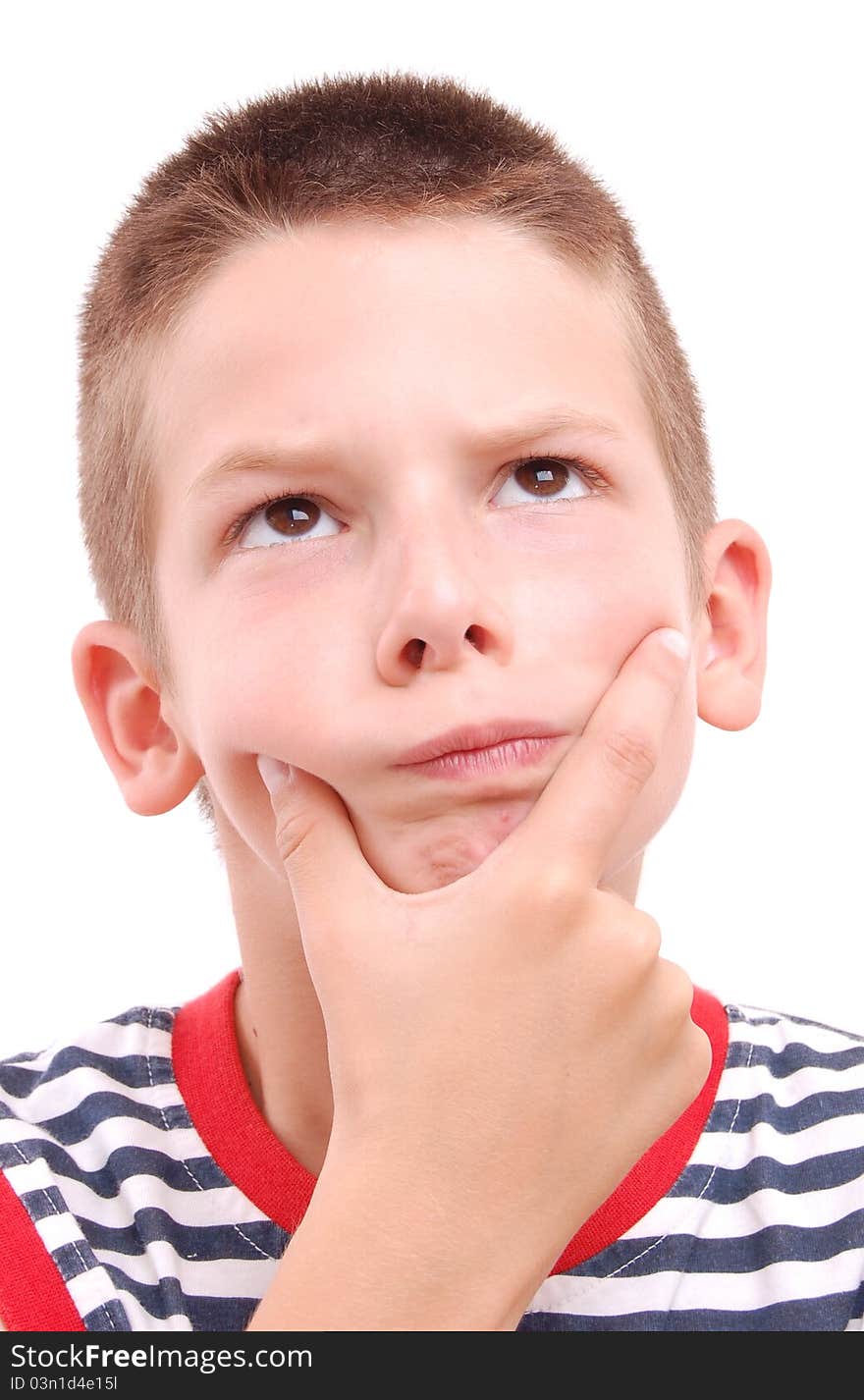 Portrait of a boy isolated on white