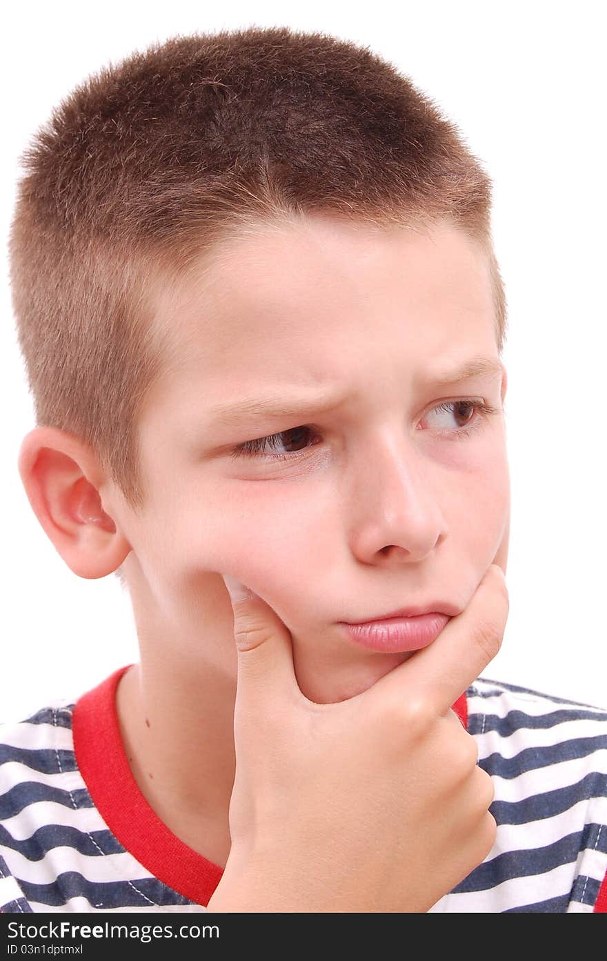 Portrait of a boy isolated on white