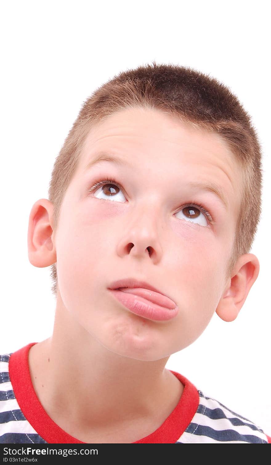 Portrait of a boy isolated on white