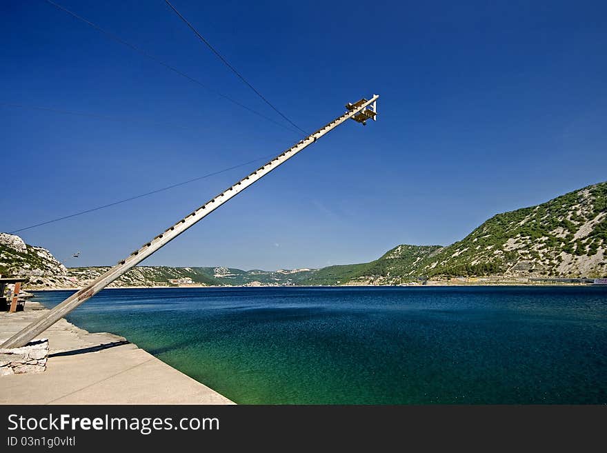 Tuna fish observation tower in the Bakar surroundings. Tuna fish observation tower in the Bakar surroundings