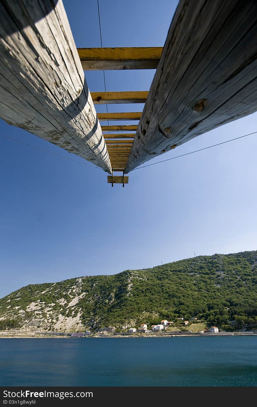 Steps on the tuna fishing tower, near Bakar