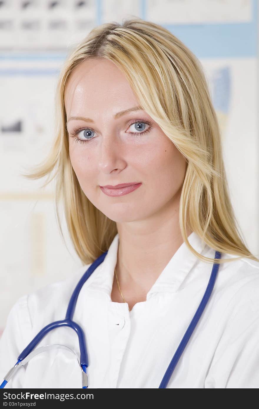 Portrait of woman doctor in office