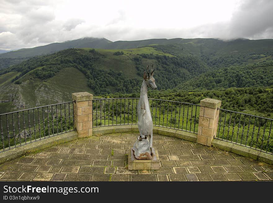 Observation point in Saja-Besaya natural park, in Cantabria. Observation point in Saja-Besaya natural park, in Cantabria