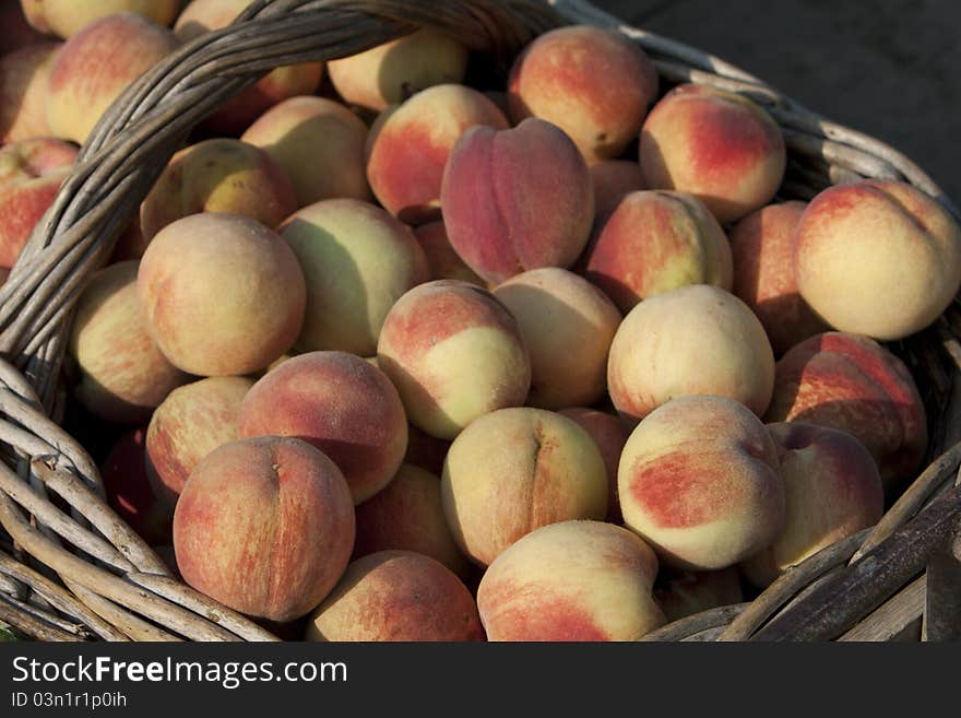 Biological Basket Of Peaches