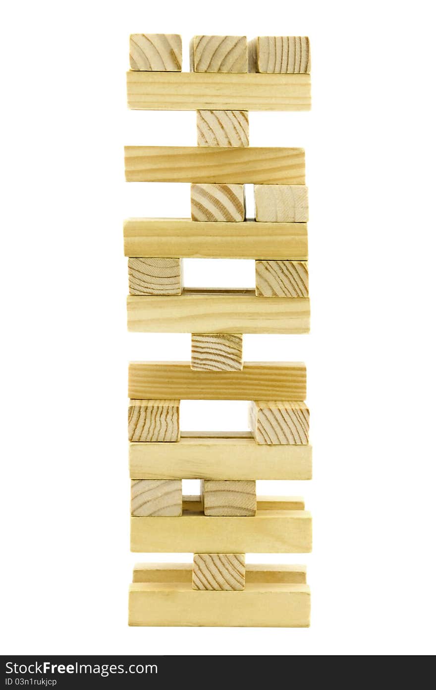 Wooden building blocks