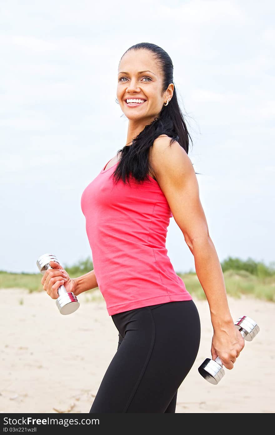 Young Female At The Beach