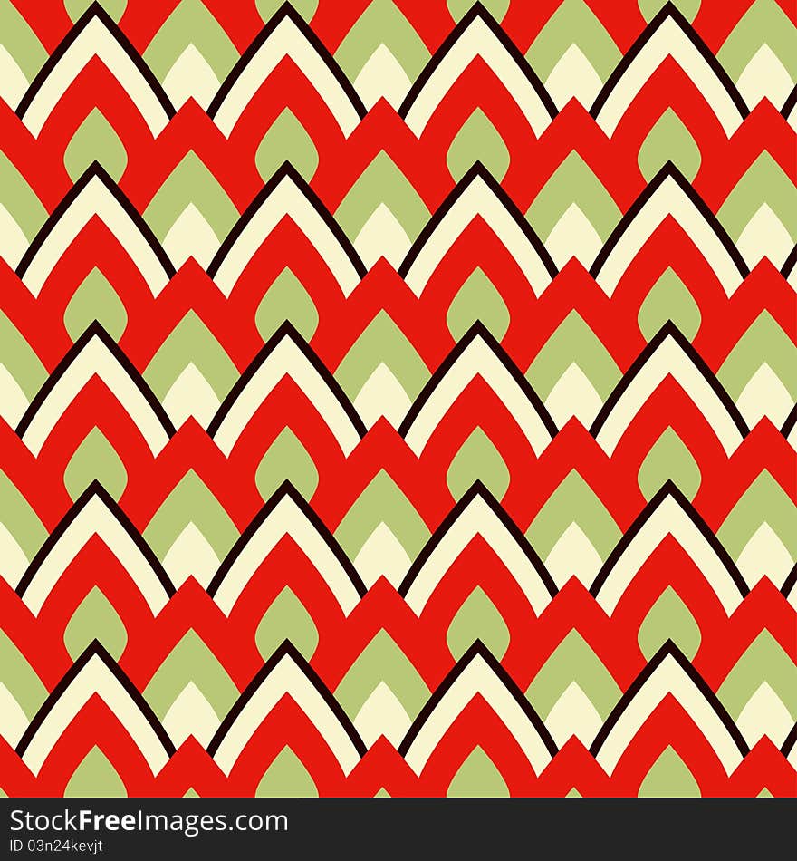 Retro 1970's styled geometric seamless background. Retro 1970's styled geometric seamless background.