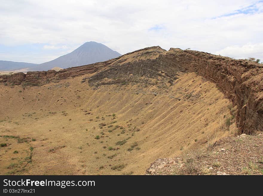 Dead volcano creater near Oldonyo Lengai. Dead volcano creater near Oldonyo Lengai