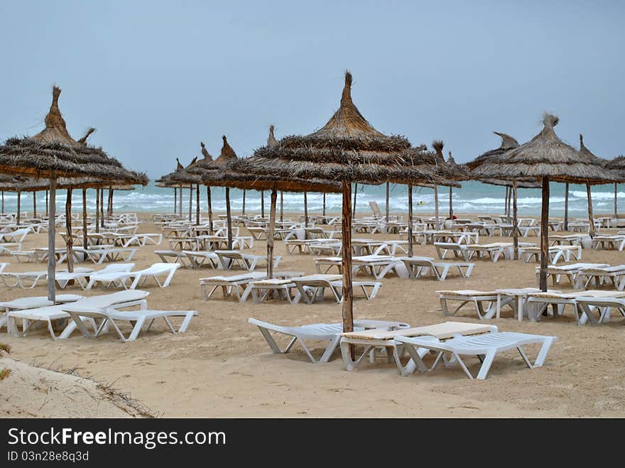 Beach of djerba in tunisia