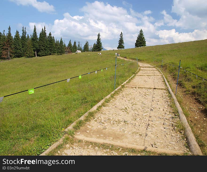 Hiking Trail In The Tatra Mountains In Poland