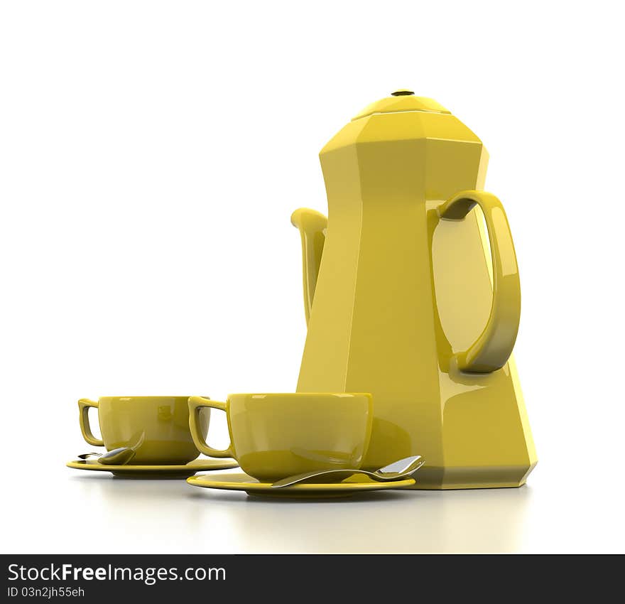 Yellow Coffee Set