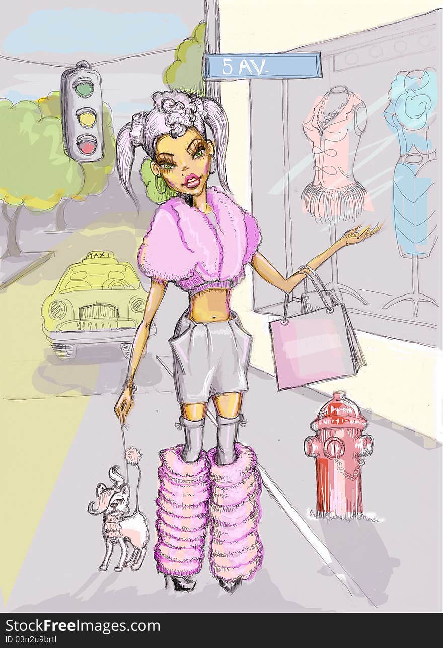 Shopping girl