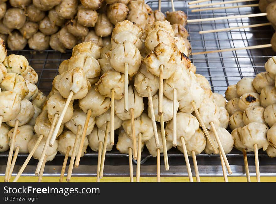 Thai Style grilled Beef Ball