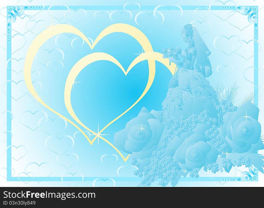 Blue wedding background