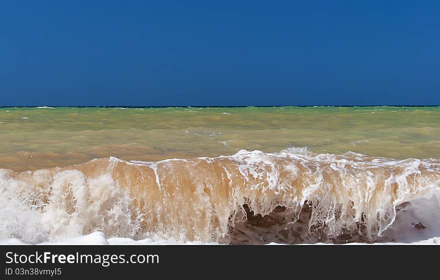 Storm on the Black Sea in Crimea, Ukraine