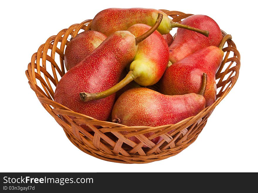 Pears in a basket