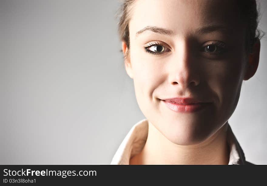 Portrait of a smiling beautiful businesswoman. Portrait of a smiling beautiful businesswoman