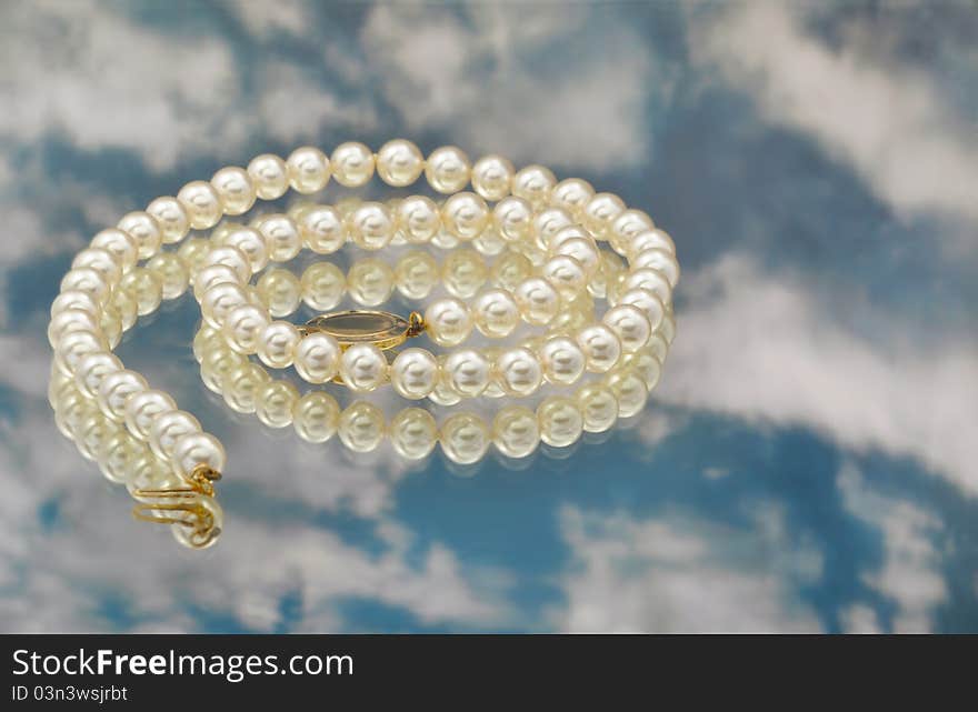 Elegant pearls with sky